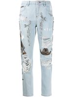 Philipp Plein jean Boyfriend Cowboy - Bleu - thumbnail