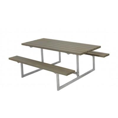 Picknicktafel "Basic" Grijs Bruin Gebeitst Hout