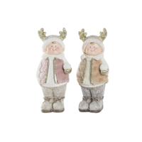 Kerstversiering DKD Home Decor Kinderen Magnesium (20,5 x 18 x 49,5 cm) (2 Stuks)
