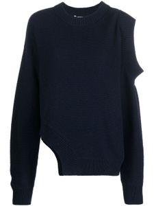 Stella McCartney pull en cachemire à une épaule - Bleu