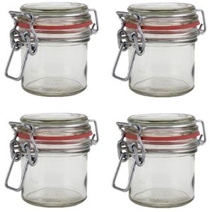 15x stuks Mini weckpotten/inmaakpotten 100 ml met beugelsluiting