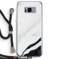 Elegante marmer: Samsung Galaxy S8 Transparant Hoesje met koord