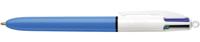 Bic 4 Colours Original 4-kleurenbalpen, 0,32 mm, klassieke inktkleuren, lichaam blauw