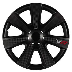 Wieldoppenset VR 16-inch zwart/carbon-look/logo 2211114