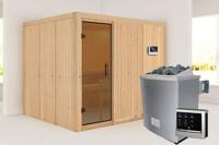 Karibu | Gobin Sauna | Antracietglas | Kachel 9 kW Externe Bediening