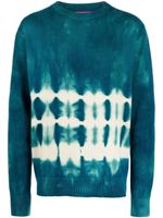 The Elder Statesman pull en cachemire à motif tie-dye - Bleu - thumbnail