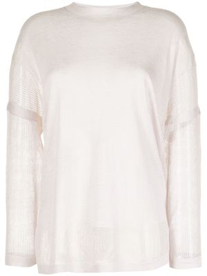 Agnona pull à empiècements contrastants - Tons neutres