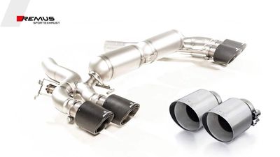 Remus uitlaat passend voor L+R BMW M5 F90 (Competition) 'Carbon' 0895180500LR044670CS