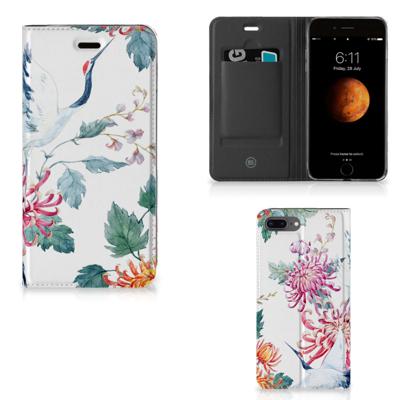 Apple iPhone 7 Plus | 8 Plus | Hoesje maken | Bird Flowers