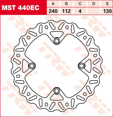 TRW Remschijf, remschijven voor de moto, MST440EC