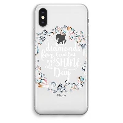 Diamonds: iPhone XS Max Transparant Hoesje