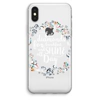 Diamonds: iPhone XS Max Transparant Hoesje
