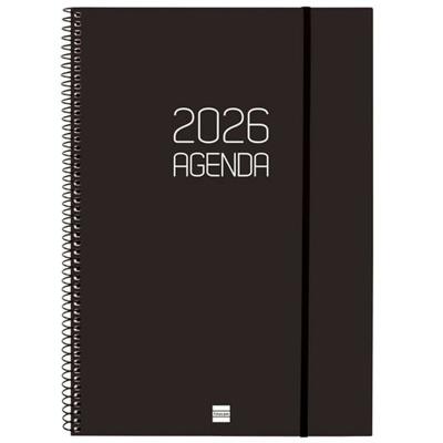 Agenda Finocam OPAQUE Zwart A4 21 x 29,7 cm 2026