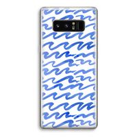 Blauwe golven: Samsung Galaxy Note 8 Transparant Hoesje