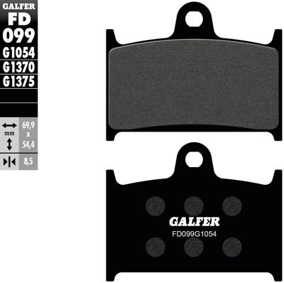 GALFER remblokken "fd099" brake pad fd099 g1054 organic