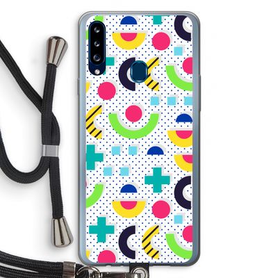 8-bit N°1: Samsung Galaxy A20s Transparant Hoesje met koord
