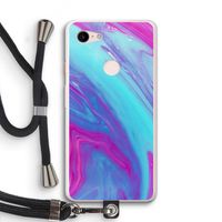 Zweverige regenboog: Pixel 3 XL Transparant Hoesje met koord