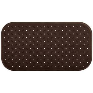 MSV Douche|bad anti-slip mat badkamer - rubber - bruin - 36 x 76 cm