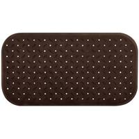 MSV Douche|bad anti-slip mat badkamer - rubber - bruin - 36 x 76 cm