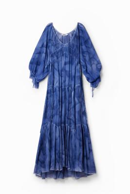 Lange jurk veters - BLUE - XL