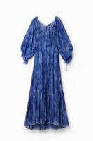 Lange jurk veters - BLUE - XL