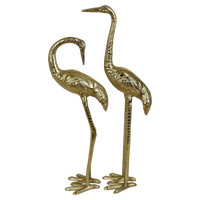 Wants&Needs Accessoires Ornament Crane Aluminium Goud 27 X 19 X 80 S/2 - thumbnail