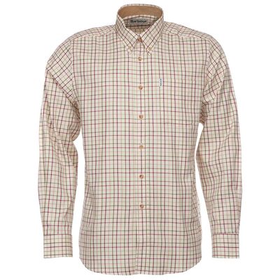 Herenshirt SP Tattersall Red/khaki