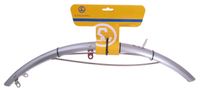 Voorspatbord 28" kunststof 45 mm - zilver / transparant