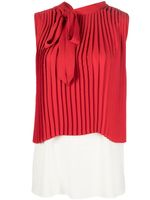 MM6 Maison Margiela blouse plissée à design sans manches - Rouge - thumbnail