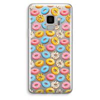 Pink donuts: Samsung Galaxy S9 Transparant Hoesje - thumbnail