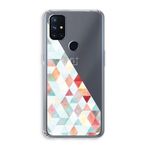 Gekleurde driehoekjes pastel: OnePlus Nord N10 5G Transparant Hoesje