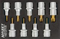 HAZET Dopsleutelbitset - TORX® 163-271/9 - 1/2 inch (12,5 mm) vierkant hol - Binnen-TORX®-profiel - 9-delig - T20 - T60