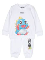 Moschino Kids survêtement en coton à logo imprimé - Blanc - thumbnail