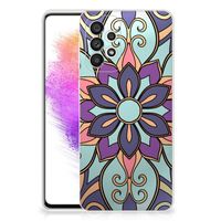 Samsung Galaxy A73 5G TPU Case Purple Flower