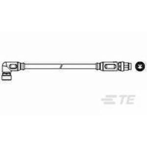 TE Connectivity 2273124-4 Sensor/actuator aansluitkabel M8 Aantal polen: 3 Bus, haaks, Stekker, recht 1.50 m 1 stuk(s)