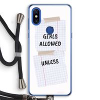 No Girls Allowed Unless: Xiaomi Mi Mix 3 Transparant Hoesje met koord