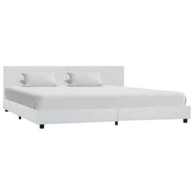 Bedframe kunstleer wit 180x200 cm