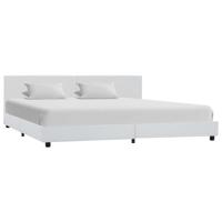 Bedframe kunstleer wit 180x200 cm