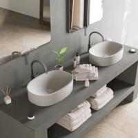 Wastafel Ideavit Colidcliff-50 Opbouw 50x35x12.5 cm Solid Surface Mat Wit Ideavit