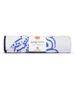 Manduka Yogitoes Skidless Yoga Handdoek – Chakra Blue - Blauw- 173 x 61 cm