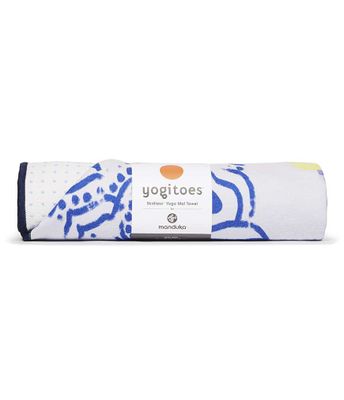 Manduka Yogitoes Skidless Yoga Handdoek - Chakra Blue - Blauw- 173 x 61 cm