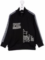 DSQUARED2 KIDS veste zippée à logo imprimé - Noir