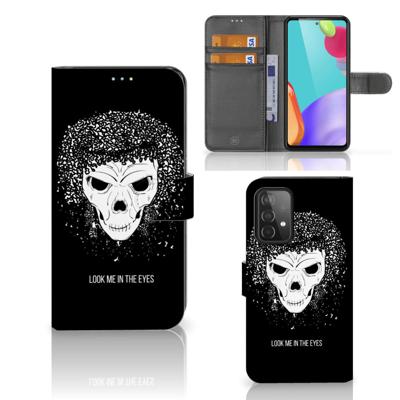 Telefoonhoesje met Naam Samsung Galaxy A52 Skull Hair Telefoonhoesje met Naam Samsung Galaxy A52 Skull Hair