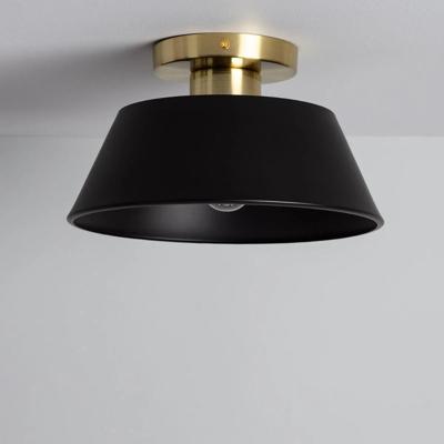 Plafondlamp zwart goud &apos;Boda&apos; rond modern e27 fitting 260mm