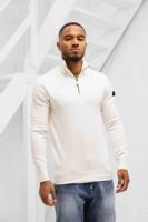Malelions Knitted Quarter Zip Heren Gebroken Wit - Maat M - Kleur: Wit | Soccerfanshop