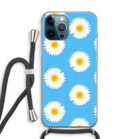 Margrietjes: iPhone 12 Pro Transparant Hoesje met koord