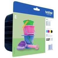Brother Inktcartridge LC221 Origineel Combipack Zwart, Cyaan, Magenta, Geel LC221VALBP