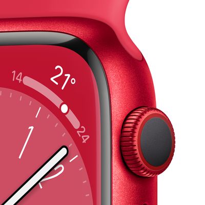 Apple Watch S8 Alu 44mm Red (Sportband Red) LTE iOS