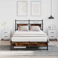 Bedframe zonder matras hout gerookt eikenkleurig 120x200 cm