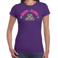 Verkleed t-shirt voor dames - kakker - Anne Fleur - paars - haarklem - vakantie/carnaval